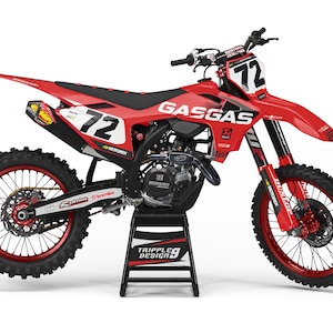 Mx-graphicskit voor GasGas MC 125+ 2024-2025 Volledig verpakt met rijders-ID en nummer