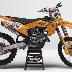 Mx-graphicskit voor KTM sx sxf sx-f 125 250 350 450 2025 volledig ingepakt met rijders-ID en nummer