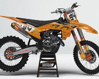 Mx graphic kit for KTM sx sxf sx-f 125 250 350 450 2025 full wrap with riders id and number
