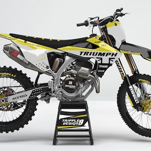 Mx-graphicskit voor Triumph TF 250 X 2024-2025 Volledig verpakt met rijders-ID en nummer