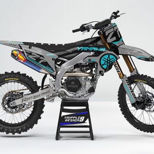 Kit déco MX pour Yamaha YZ 250 F 2024-2025 / YZ 450 F 2023-2025 Wrap complet avec identifiant et numéro du pilote