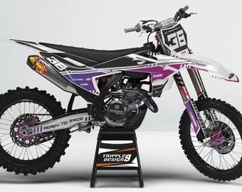 Mx graphic kit for KTM sx sxf sx-f 125 250 350 450 2025 full wrap with riders id and number