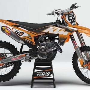 Mx-graphicskit voor KTM sx sxf sx-f 125 250 350 450 2025 volledig ingepakt met rijders-ID en nummer