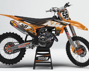 Mx graphic kit for KTM sx sxf sx-f 125 250 350 450 2025 full wrap with riders id and number