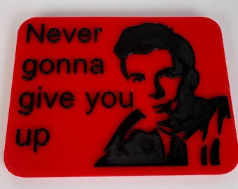 Fride Magnet - 3D Printed Rick Astley Rick Roll Magnet. Never gonna give you up.