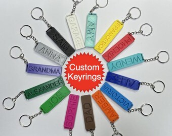 Personalised 3D Printed Name Key chain perfect for gifts/presents