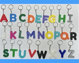 Personalised 3D Printed Letter Keyrings – Custom Initial Keychains, perfect for gifts/presents