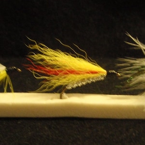 Trout Streamer Fishing Flies  3-pack, trout flies, fishing flies, American hand tied, flyfishing, trout streamers, fisherman gift