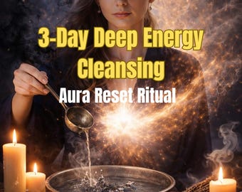 Rituel de nettoyage énergétique de 3 jours, réinitialisation de l'aura, protection spirituelle (vidéo incluse)