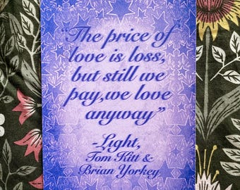 the price of love is loss next to normal a6 postcard