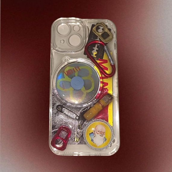 Yellow grunge resin y2k phone case, apple phone case, samsung & android phone case, urban punk phone case, industrial gothic aesthetic case