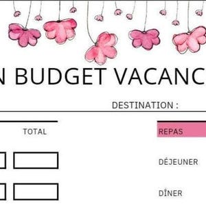 Printable holiday budget PDF A4 format