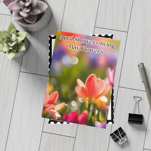 Florales Postkarten Bundle, April Showers Bring May Blumen: Thema, perfekt um Freude zu versenden, umweltfreundliche Grußkarten, Geschenk