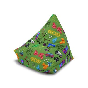 Retro Gaming Bean Bag Chair Cover: Pixel Art Kids Room Decor image 10