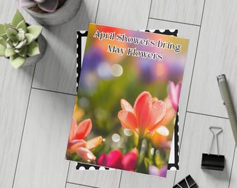 Blumen Postkarten, April Duschen Bringen Mai Blumen Frühlingsmotiv