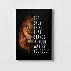 Motivational Wall Décor – Canvas Art with Wooden Frames, Inspirational Quote for Office, Bedroom, Gym – inspirational décor - Ready to Hang