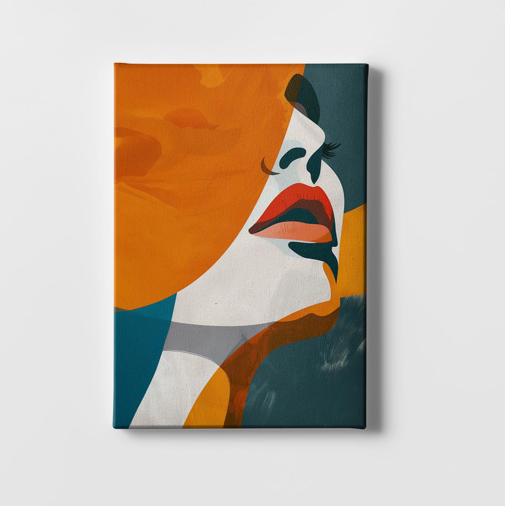Abstract Woman Portrait Wall Art – Modern Art Print | Framed Canvas or ...