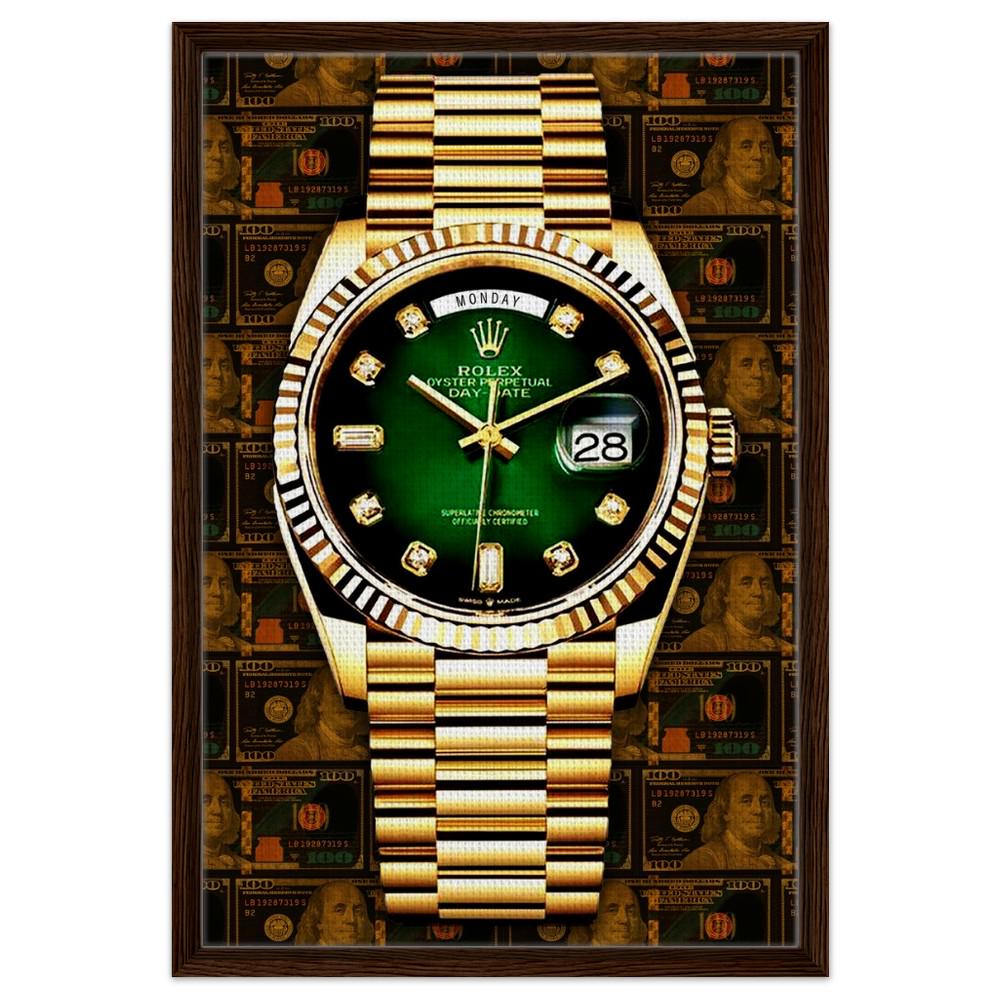 Gold rolex wall clock new arrivals