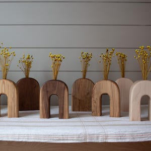 handmade bud vase, dried flower vase, flower vase, wooden vase flower, wood vase, unique handmade gift, vase collection, modern wood vase