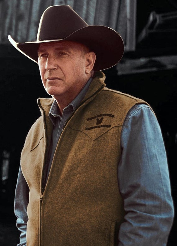 John Dutton Yellowstone Suede Leather Vest Customized Etsy Canada