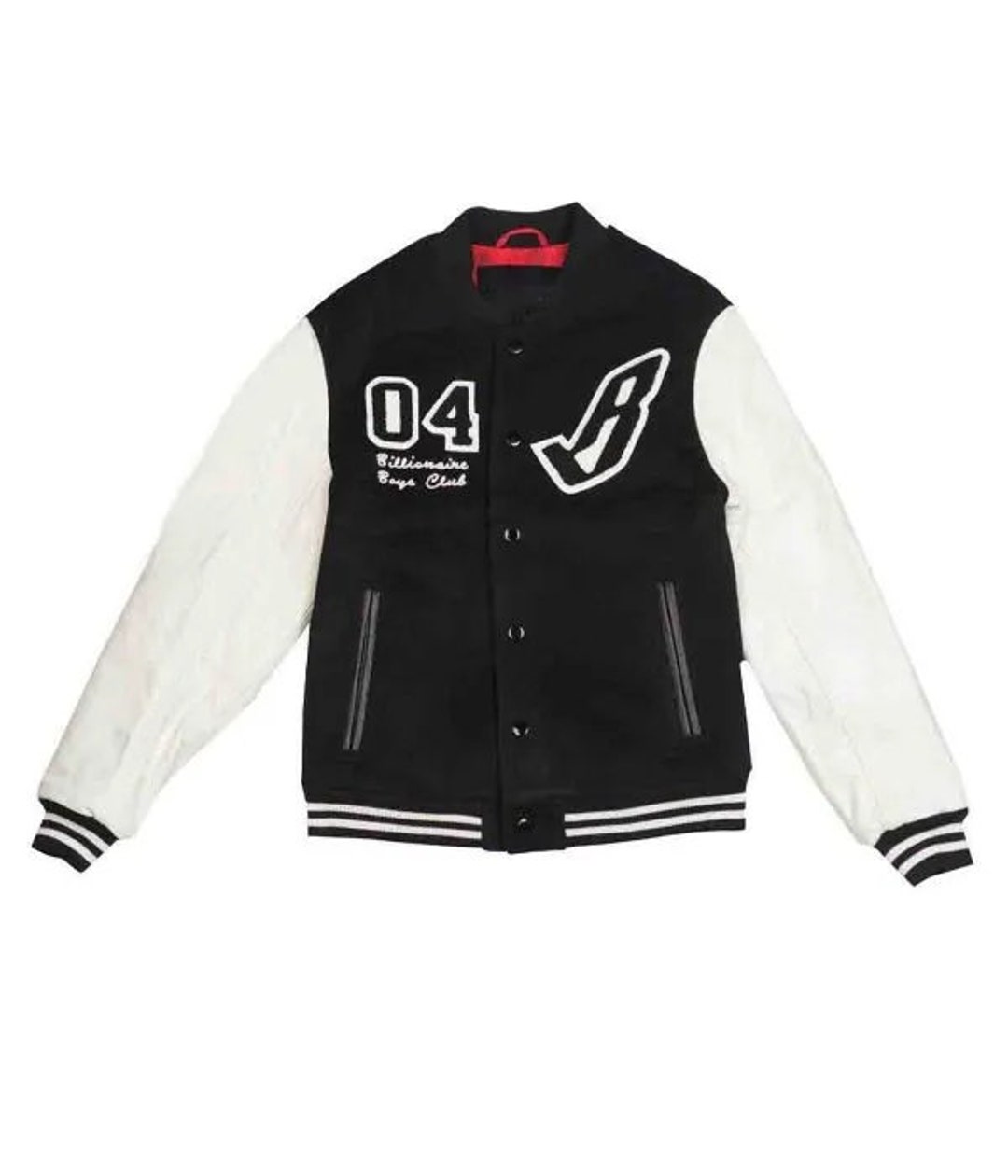 Black and white letterman jacket sale