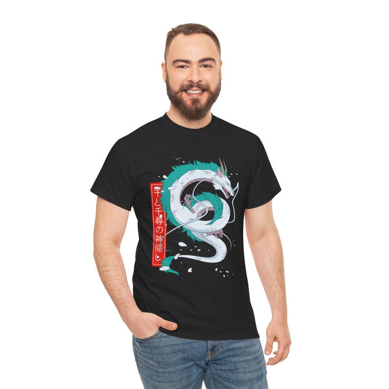 Koszulka Haku Spirited Away: Koszulka anime Studio Ghibli zdjęcie 7