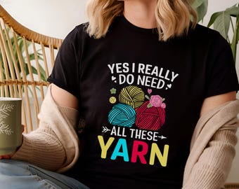 Funny Crochet T-Shirt: Yarn Lover Gift