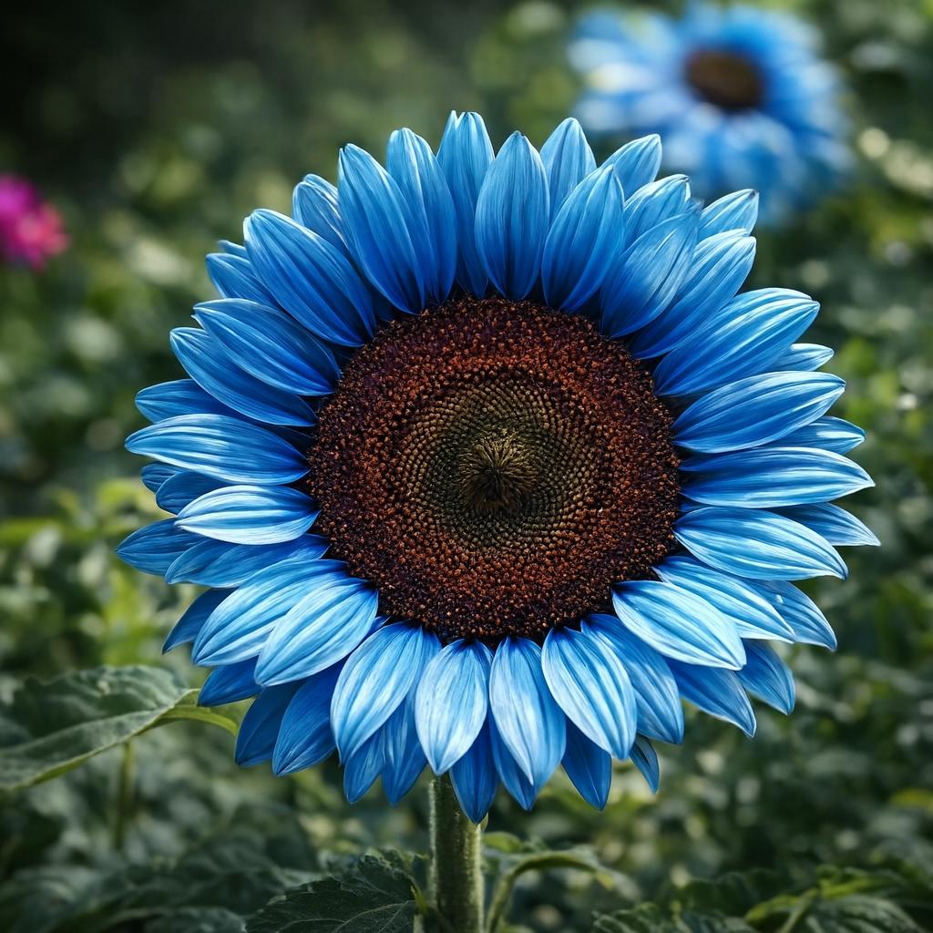 Midnight Blue Sunflower Seeds: Rare Black Hybrid Bonsai Variety