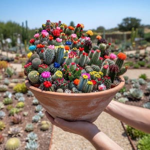 500 Mixed Cactus Seeds: Colorful Desert Plant Variety, Drought Tolerant, Unique and Easy Grow