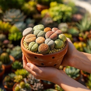 500 Mixed Lithops Seeds: Living Stone Succulent Mix
