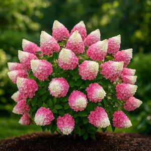 Hortensias de Panícula (50) Semillas de Flores: Rosa Blanca, Hydrangea Paniculata, Floración Confiable