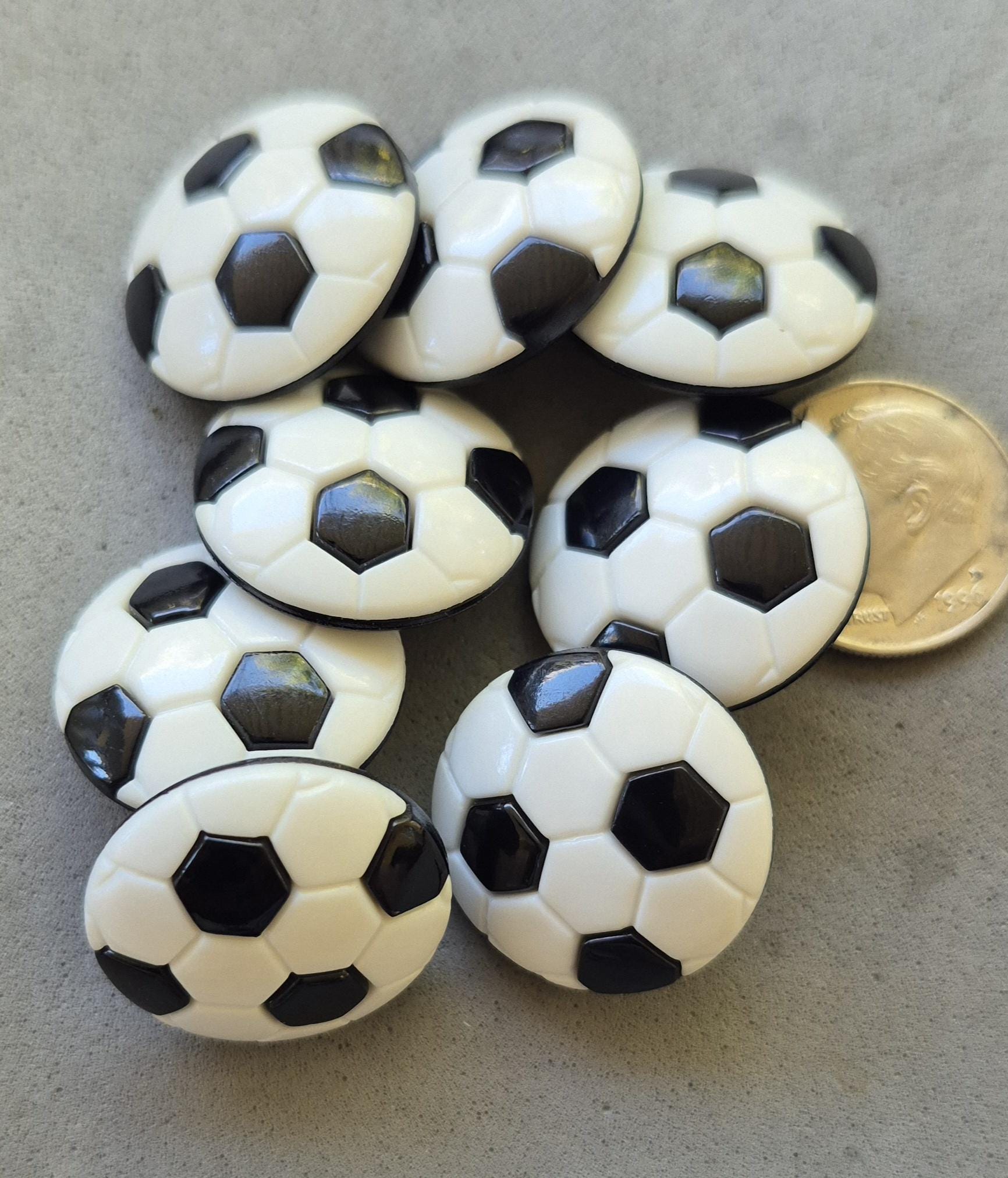 8 SOCCER BALL BUTTONS - Etsy