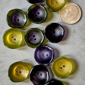 12 HANDMADE RESIN Cup Buttons