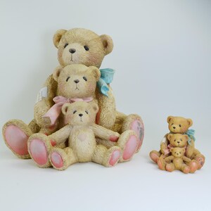 Vintage Cherished Teddies &quot;Friends Come To All Sizes&quot; Figurine 1994 Theadore Samantha Tyler Bear Collectible Decor Gift Large and small size