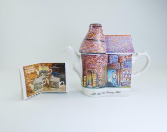 Vintage Sadler The Old Pottery Teapot - Made in England Collectible Novelty Ceramic Cottage House Building