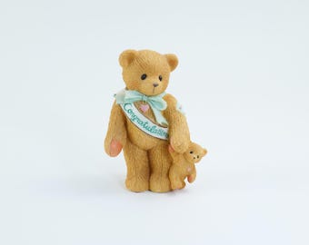 Vintage Enesco Teddy Bear Figurine, "This Calls For A Celebration"