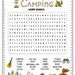 Camping Word Search End of the Year Camping Word Search Worksheet ...