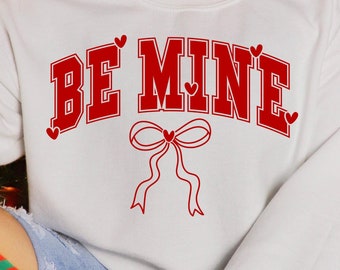 Be Mine Valentine PNG / Coquette Valentine's Day Sublimation Design / XOXO PNG con fiocco / Be Mine Coquette Sublimation Download
