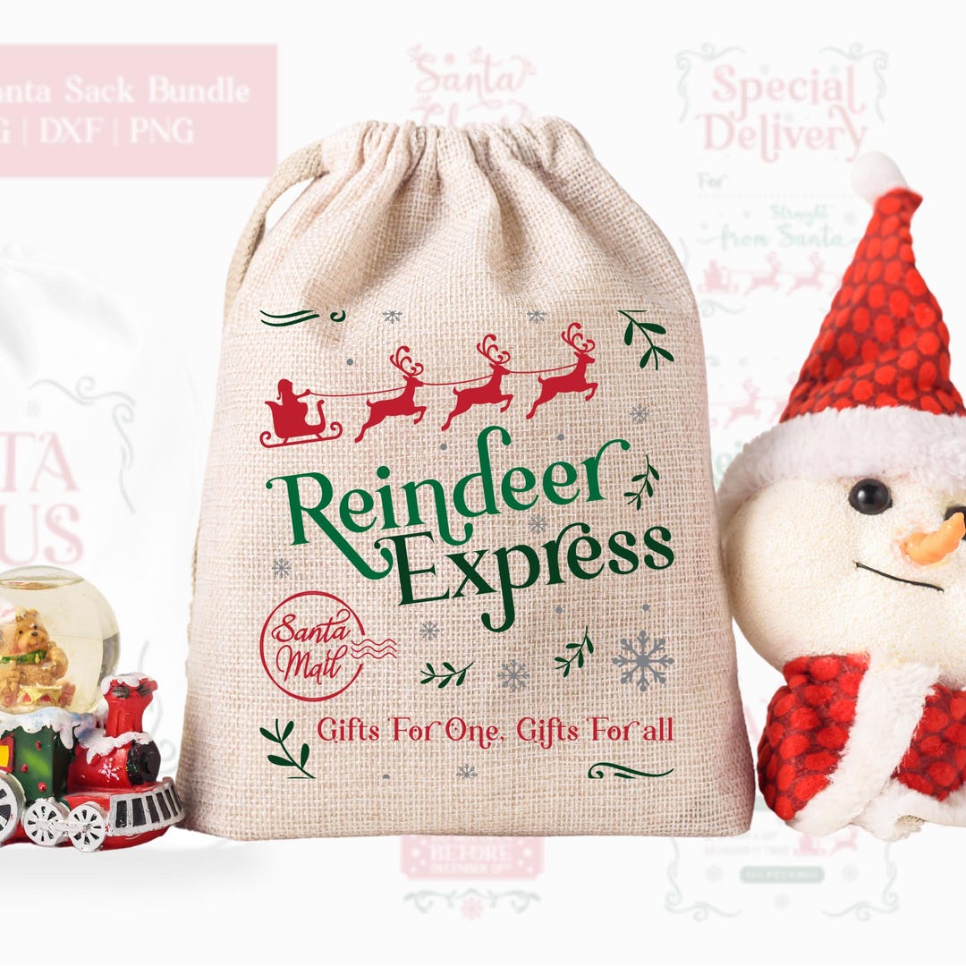 Santa Sacks SVG Bundle - Christmas Delivery Designs for Bags & Tags ...