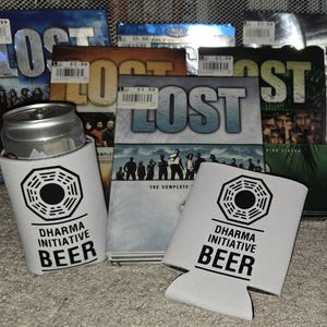 Dharma Beer Can Holder, Dharma Beer, Dharma Initiative, Lost TV Show, Lost costume, Lost Halloween, Lost Can Cooler