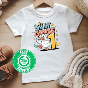 Personalized Silly Goose 1st Birthday Shirt: Baby Toddler Tee