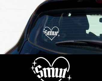 Smut Gothic Heart Vinyl Decal Booktok Car Sticker, Romance Reader Aesthetic, Bookish Smut Car Accessory, Spicy Books Gift