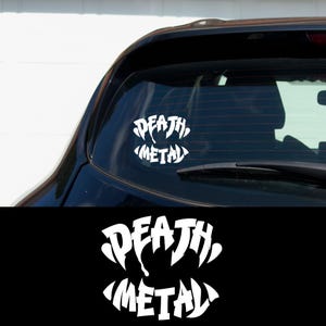 Death Metal Decal Vinyl Sticker for Car Window Laptop Guitar Case Alternative Goth Rock Heavy Metal Aesthetic Gift for Metalheads