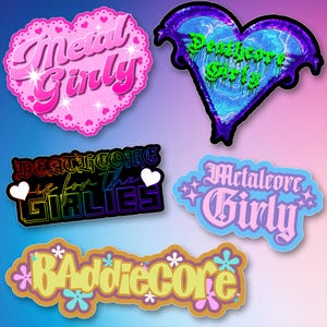 Baddiecore Metalcore Girly Blegh Deathcore is for the Girlies Vinyl Alt Girls Deathcore Baddiecore Scene Kid Gift Emo Pastel Goth Aesthetic