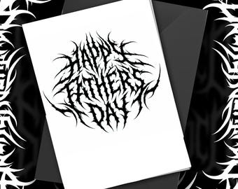 Metalcore Fathers Day Card for Dad Alternative Dad Card Gothic Dad Gift Heavy Music Greeting Card Cool Dad Card