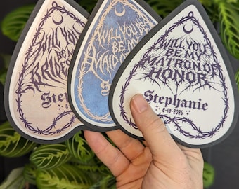 Ouija Gothic Bridesmaid Groomsman Proposal Card Will You Be My Bridesmaid Alternative Wedding Invitation Bridal Party Maid of Honor