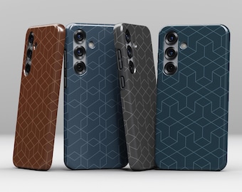Minimalist Geometric Phone Case “Linear Grid” – Designer Dual-Layer Case with Full Protection | Tough, MagSafe, Magnetic