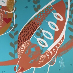 Frau Henne Poster A2 matt, Gewicht 230 g/m² Bild 2