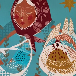 Frau Henne Poster A2 matt, Gewicht 230 g/m² Bild 3