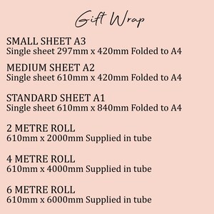 Custom Birthday Wrapping Paper, Personalised Gift Wrap, 20th, 30th, 40th, 50th, 60th image 3